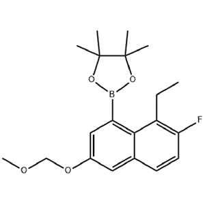 2-(8-乙基-7-氟-3-(甲氧基甲氧基)萘-1-基)-4,4,5,5-四甲基-1,3,2-二氧硼烷,2-(8-ethyl-7-fluoro-3-(methoxymethoxy)naphthalen-1-yl)-4,4,5,5-tetramethyl-1,3,2-dioxaborolane