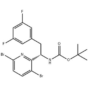 (S)-(1-(1-(3,6-二溴吡啶-2--2-基)-2-(3,5-二氟苯基)乙基)氨基甲酸酯叔丁基