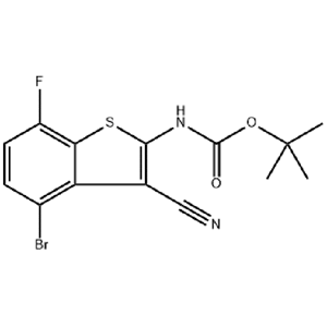 叔丁基(4-溴-3-氰基-7-氟苯并[B]噻吩-2-基)氨基甲酸酯,INDEX NAME NOT YET ASSIGNED