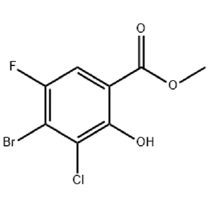 4-溴-3-氯-5-氟-2-羟基苯甲酸甲酯,Benzoic acid, 4-bromo-3-chloro-5-fluoro-2-hydroxy-, methyl ester