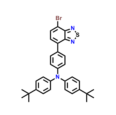 4-（7-溴苯并[c][1,2,5]噻二唑-4-基）-N，N-双（4-（叔丁基）苯基）苯胺,4-(7-bromobenzo[c][1,2,5]thiadiazol-4-yl)-N,N-bis(4-(tert-butyl)phenyl)aniline