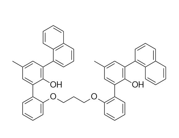 2-(2-{[3-({2-[2-羥基-5-甲基-3-(萘-1-基)苯基]苯基}氧基)丙基]氧基}苯基)-4-甲基-6-(萘-1-基)苯酚,2',2'''-(propane-1,3-diylbis(oxy))bis(5-methyl-3-(naphthalen-1-yl)-[1'',1'''-biphenyl]-2-ol)