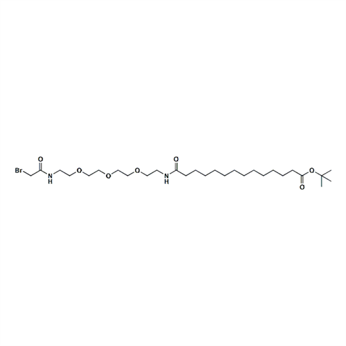 溴乙酰胺-PEG3-酰胺-C12-叔丁酯,Bromoacetamido-PEG3-NHCO-C12-t-butyl ester