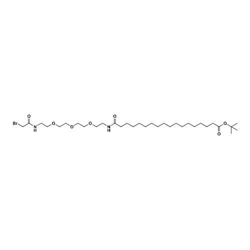 溴乙酰胺-PEG3-酰胺-C16-叔丁酯,Bromoacetamido-PEG3-NHCO-C16-t-butyl ester