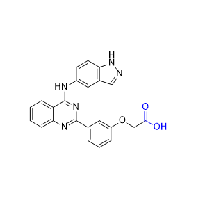 贝舒地尔杂质01,2-(3-(4-((1H-indazol-5-yl)amino)quinazolin-2-yl)phenoxy)acetic acid