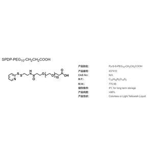 SPDP-PEG10-CH2CH2COOH,Py-S-S-PEG10-CH2CH2COOH