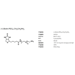 (+)-Biotin-PEG4-CH2CH2NH2,(+)-Biotin-PEG4-CH2CH2NH2