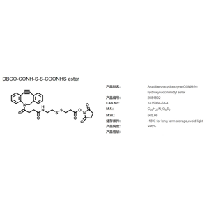 Azadibenzocyclooctyne-CONH-N-hydroxysuccinimidyl ester,DBCO-CONH-S-S-COONHS ester