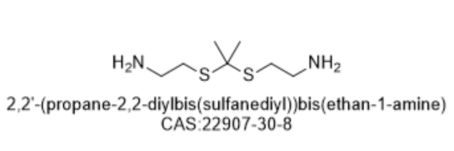 2,2'-(propane-2,2-diylbis(sulfanediyl))bis(ethan-1-amine),2,2'-(propane-2,2-diylbis(sulfanediyl))bis(ethan-1-amine)