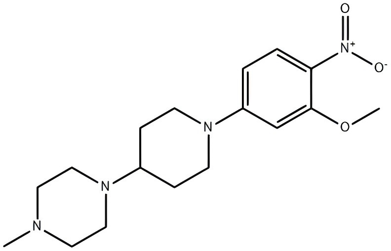 1-(1-(3-甲氧基-4-硝基苯基)哌啶-4-基)-4-甲基哌嗪,1-[1-(3-Methoxy-4-nitrophenyl)-4-piperidinyl]-4-methylpiperazine