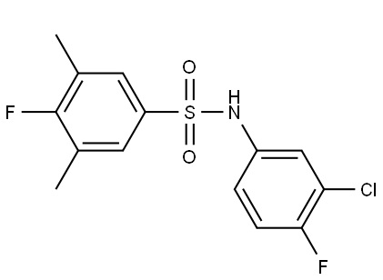 N-(3-氯-4-氟苯基)-4-氟-3,5-二甲基苯磺酰胺,Benzenesulfonamide, N-(3-chloro-4-fluorophenyl)-4-fluoro-3,5-dimethyl-