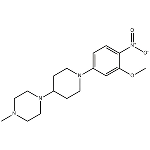 1-(1-(3-甲氧基-4-硝基苯基)哌啶-4-基)-4-甲基哌嗪,1-[1-(3-Methoxy-4-nitrophenyl)-4-piperidinyl]-4-methylpiperazine