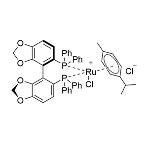 氯[(R)-(+)-5,5'-雙(二苯基膦)-4,4'-二--1,3-苯并二噁茂](對(duì)傘花烴)氯化釕(II)；944451-28-9