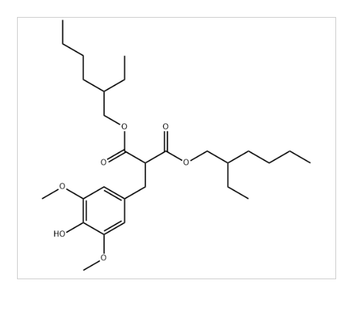 2-(4-Hydroxy-3,5-dimethoxybenzyl)malonsure bis(2-ethylhexyl )ester,2-(4-Hydroxy-3,5-dimethoxybenzyl)malonsure bis(2-ethylhexyl )ester