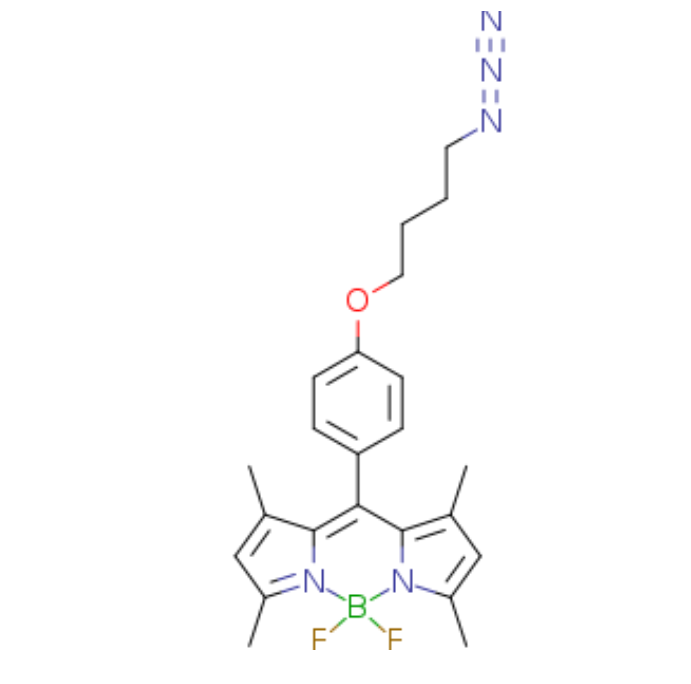 疊氮苯-BODIPY-N3,Boron, [2-[[4-(4-azidobutoxy)phenyl](3,5-dimethyl-2H-pyrrol-2-ylidene-κN)methyl]-3,5-dimethyl-1H-pyrrolato(2-)-κN]difluoro-, (T-4)-