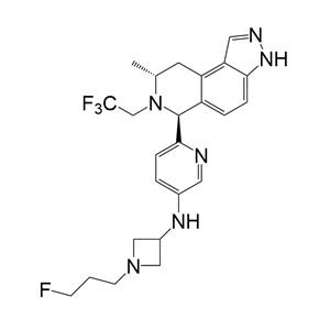 N-(1-(3-氟丙基)氮杂环丁烷-3-基)-6-((6S,8R)-8-甲基-7-(2,2,2-三氟乙基)-6,7,8,9-四氢-3H-吡唑并[4,3-F]异喹啉-6-基)吡啶-3-胺,Camizestrant