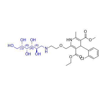 氨氯地平杂质14,3-ethyl 5-methyl 4-(2-chlorophenyl)-6-methyl-2-((2-(((2R,3R,4R,5S)-2,3,4,5,6-pentahydroxyhexyl)amino)ethoxy)methyl)-1,4-dihydropyridine-3,5-dicarboxylate