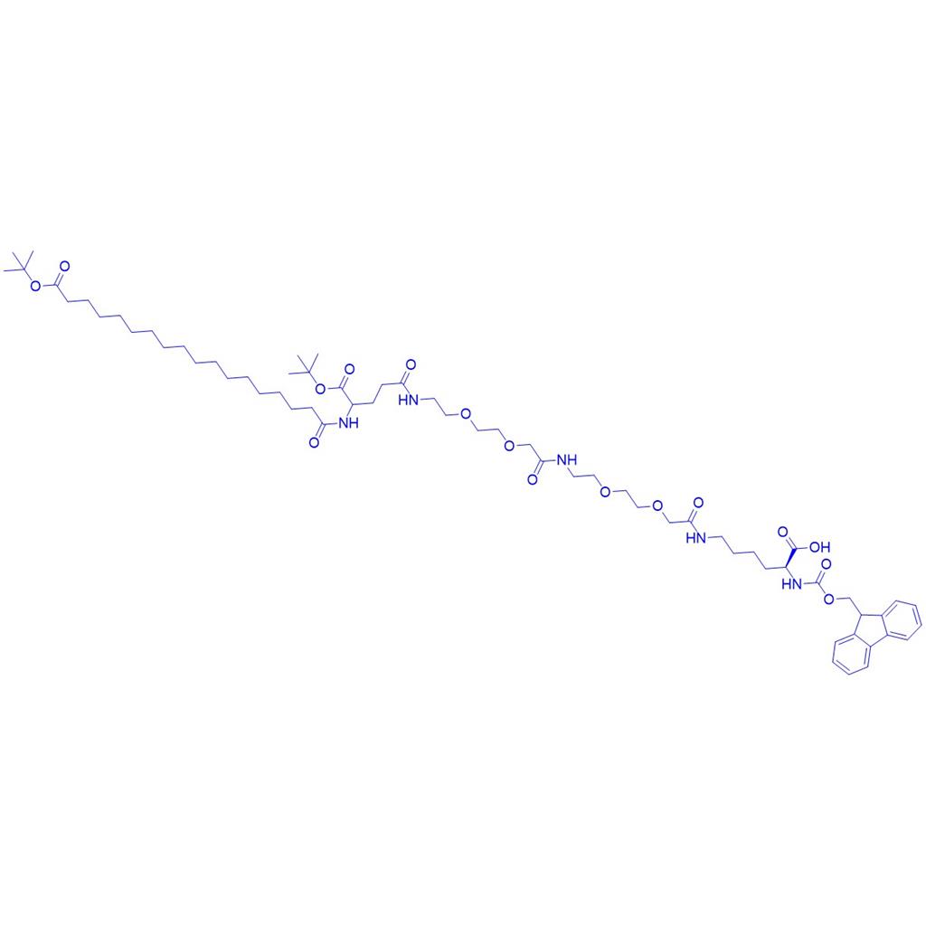 索馬魯肽中間體FMOC-L-LYS[OCT-(OTBU)-GLU-(OTBU)-AEEA-AEEA]-OH,FMOC-L-LYS[OCT-(OTBU)-GLU-(OTBU)-AEEA-AEEA]-OH