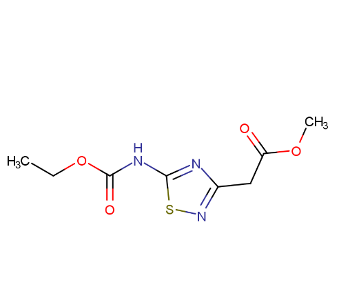 5-[(乙氧基羰基)氨基]-1,2,4-三唑-3-乙酸甲酯,methyl 2-(5-ethoxycarbonylamino-1,2,4-thiadiazol-3-yl)acetate