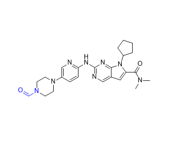 瑞波西利杂质02,7-cyclopentyl-2-((5-(4-formylpiperazin-1-yl)pyridin-2-yl)amino)-N,N-dimethyl-7H-pyrrolo[2,3-d]pyrimidine-6-carboxamide