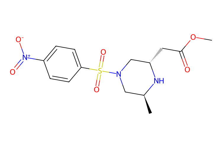 2-[(2S,6S)-6-甲基-4-(4-硝基苯磺酰基)哌嗪-2-基]乙酸甲酯,methyl 2-((2S,6S)-6-methyl-4-((4-nitrophenyl)sulfonyl)piperazin-2-yl)acetate