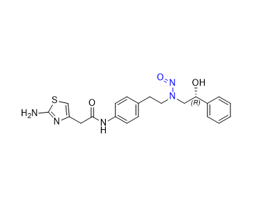 米拉貝隆雜質(zhì)19,(R)-2-(2-aminothiazol-4-yl)-N-(4-(2-((2-hydroxy-2-phenylethyl)(nitroso)amino)ethyl)phenyl)acetamide