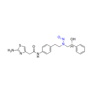 米拉貝隆雜質(zhì)19,(R)-2-(2-aminothiazol-4-yl)-N-(4-(2-((2-hydroxy-2-phenylethyl)(nitroso)amino)ethyl)phenyl)acetamide