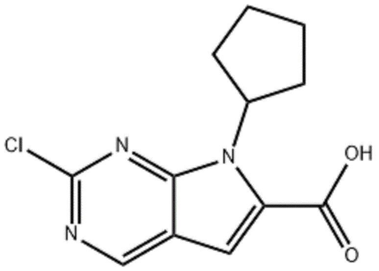 2-氯-7-環(huán)戊基-7H-吡咯并[2,3-d]嘧啶-6-羧酸,2-Chloro-7-cyclopentyl-7H-pyrrolo[2,3-d]pyrimidine-6-carboxylic acid