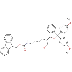 1-O-DMT-2-(N-FMOC-氨基丁基)-丙二醇,(9H-Fluoren-9-yl)methyl (6-(bis(4-methoxyphenyl)(phenyl)methoxy)-5-(hydroxymethyl)hexyl)carbamate