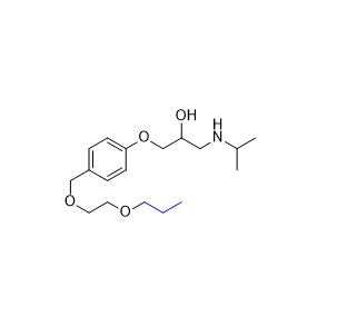 比索洛爾雜質(zhì)02,(2RS)-1-isopropylamino-3-[4-(2-propoxy-ethoxymethyl)- phenoxy]propan-2-ol