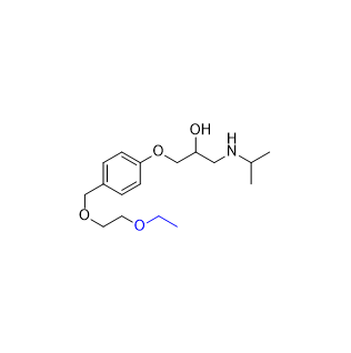 比索洛爾雜質(zhì)10,(2RS)-1-[4-[(2-ethoxyethoxy)methyl]phenoxy]-3- isopropylaminopropan-2-ol