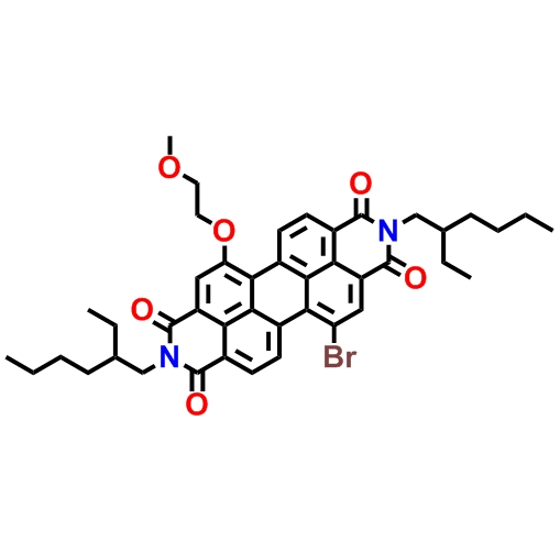 5-溴-2,9-雙（2-乙基己基）-12-（2-甲氧基乙氧基）蒽[2,1,9-d e f:6,5,10-d’f’]二異喹啉-1,3,8,10（2H，9H）-四酮,5-bromo-2,9-bis(2-ethylhexyl)-12-(2-methoxyethoxy)anthra[2,1,9-def:6,5,10-d'e'f']diisoquinoline-1,3,8,10(2H,9H)-tetraone