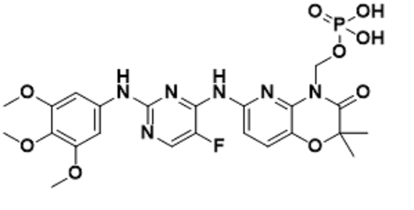 福他替尼中間體,6-[[5-Fluoro-2-[(3,4,5-trimethoxyphenyl)amino]-4-pyrimidinyl]amino]-2,2-dimethyl-4-[(phosphonooxy)methyl]-2H-pyrido[3,2-b]-1,4-oxazin-3(4H)-one