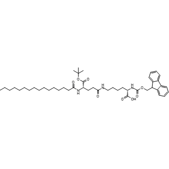 N2-[芴甲氧羰基]-N6-[N-(1-氧代十六烷基)-L-GAMMA-谷氨酰]-L-賴氨酸 1'-叔丁酯,Fmoc-Lys(Palm-Glu-OtBu)-OH