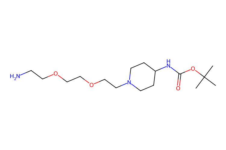 N-(1-(2-(2-(2-氨基乙氧基)乙氧基)乙基)哌啶-4-基)氨基甲酸叔丁酯,tert-butyl N-(1-(2-(2-(2-aminoethoxy)ethoxy)ethyl)piperidin-4-yl)carbamate