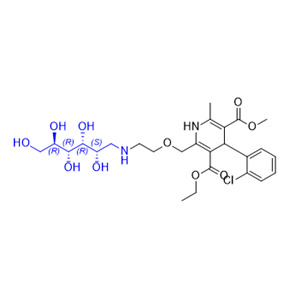 氨氯地平雜質(zhì)15,3-ethyl 5-methyl 4-(2-chlorophenyl)-6-methyl-2-((2-(((2S,3R,4R,5R)-2,3,4,5,6-pentahydroxyhexyl)amino)ethoxy)methyl)-1,4-dihydropyridine-3,5-dicarboxylate