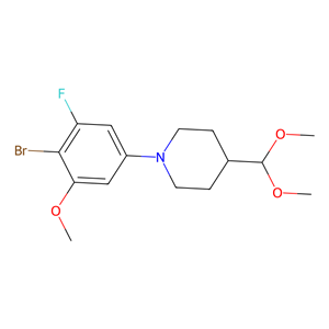 1-(4-溴-3-氟-5-甲氧基苯基)-4-二甲氧基甲基哌啶,1-(4-bromo-3-fluoro-5-methoxyphenyl)-4-(dimethoxymethyl)piperidine