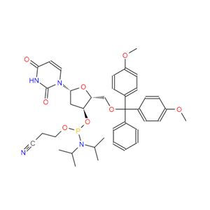 5'-O-(4,4'-二甲氧基三苯甲基)-2'-脱氧尿苷-3'-O-[O-(2-氰基乙基)-N,N'-二异丙基亚磷酰胺