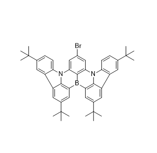10-溴-2,5,15,18-四(1,1-二甲基乙基)吲哚并[3,2,1-de]吲哚并[3’,2’,1’:8,1][1,4]苯并氮雜硼并[2,3,4-KL]苯并氮雜硼,10-Bromo-2,5,15,18-tetrakis(1,1-dimethylethyl)indolo[3,2,1-de]indolo[3′,2′,1′:8,1][1,4]benzazaborino[2,3,4-kl]phenazaborine