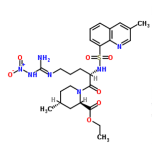 (2R,4R)-4-甲基-1-((S)-2-(3-甲基喹啉-8-磺胺基)-5-(3-硝基胍基)戊?；?哌啶-2-羧酸乙酯