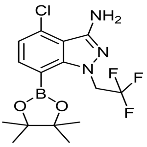 4-氯-7-(4,4,5,5-四甲基-1,3,2-二氧杂硼烷-2-基)-1-(2,2,2-三氟乙基)-1H-吲唑-3-胺