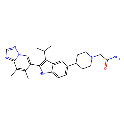 BMS-986256,2-(4-(2-(7,8-dimethyl-[1,2,4]triazolo[1,5-a]pyridin-6-yl)-3-(propan-2-yl)-1H-indol-5-yl)piperidin-1-yl)acetamide