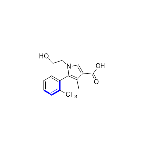 艾沙利酮雜質(zhì)08,(5R)-1-(2-hydroxyethyl)-4-methyl-5-(2-(trifluoromethyl)phenyl)-1H-pyrrole-3-carboxylic acid