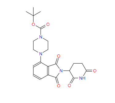 4-(2-(2,6-二氧代哌啶-3-基)-1,3-二氧代異吲哚啉-4-基)哌嗪-1-羧酸叔丁酯,4-[2-(2,6-dioxo-3-piperidinyl)-2,3-dihydro-1,3-dioxo-1H-isoindol-4-yl]-, 1,1-dimethylethyl ester-1-Piperazinecarboxylic acid,