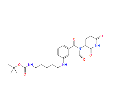 沙利度胺-4-氨基-BOC-戊胺,tert-butyl (5-((2-(2,6-dioxopiperidin-3-yl)-1,3-dioxoisoindolin-4-yl)amino)pentyl)carbamate