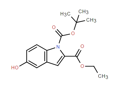 1-叔丁基2-乙基5-羥基-1H-吲哚-1,2-二羧酸酯,1-tert-Butyl 2-ethyl 5-hydroxy-1H-indole-1,2-dicarboxylate