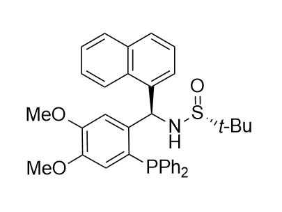 S(R)]-N-[(R)-[2-(二苯基膦)-4,5-二甲氧基苯基]-1-萘基甲基]-2-叔丁基亚磺酰胺,S(R)]-N-[(R)-[2-(Diphenylphosphino)-4,5-dimethoxyphenyl]-1-naphthalenylmethyl]-2-methyl-2-propanesulfinamide