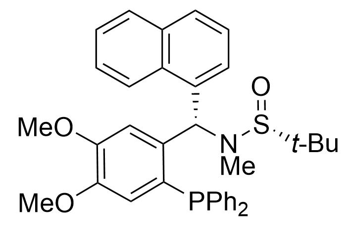 S(R)]-N-[(S)-[2-(二苯基膦)-4,5-二甲氧基苯基]-1-萘基甲基]-N-甲基-2-叔丁基亞磺酰胺,S(R)]-N-[(S)-[2-(Diphenylphosphino)-4,5-dimethoxyphenyl]-1-naphthalenylmethyl]-N,2-dimethyl-2-propanesulfinamide