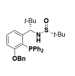 S(R)]-N-[(S)-[3-芐氧基-2-(二苯基膦)苯基]-(叔丁基)甲基]-2-叔丁基亞磺酰胺,S(R)]-N-((S)-1-(3-(benzyloxy)-2-(diphenylphosphanyl)phenyl)-2,2-dimethylpropyl)-2-methylpropane-2-sulfinamide