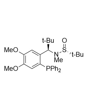 S(R)]-N-[(R)-[2-(二苯基膦)-4,5-二甲氧基苯基]叔丁基甲基]-N-甲基-2-叔丁基亞磺酰胺,S(R)]-N-[(R)-[2-(Diphenylphosphino)-4,5-dimethoxyphenyl)]-2,2-dimethylpropyl]-N,2-dimethyl-2-propanesulfinamide